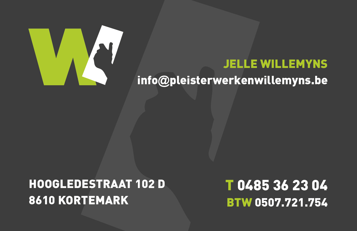 Pleisterwerken Willemyns - Jelle Willemyns - Pleisterwerken Kortemark - Plakwerken - Stucadoor